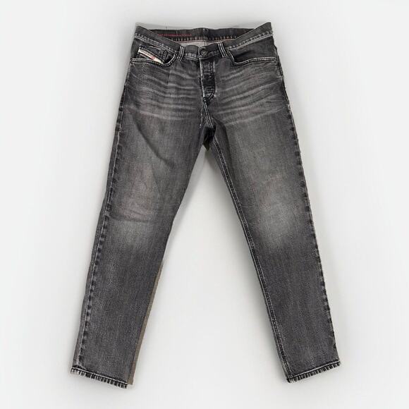 Diesel Jeans Mens 32x32 Black Denim D-Fining Italian Selvedged Button Repairable - Picture 1 of 16